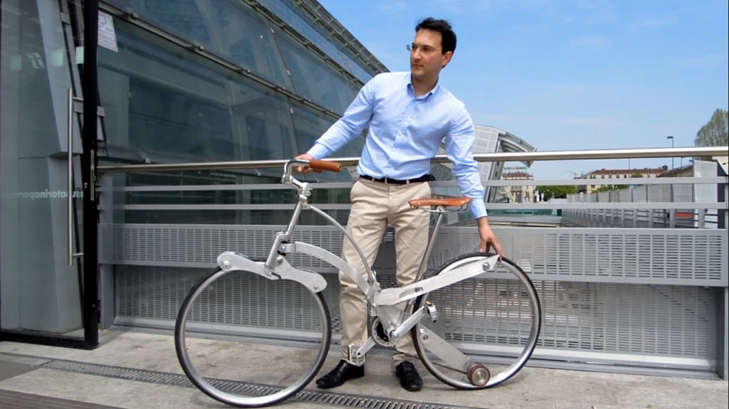 Italian designer Gianluca Sada and his prototype