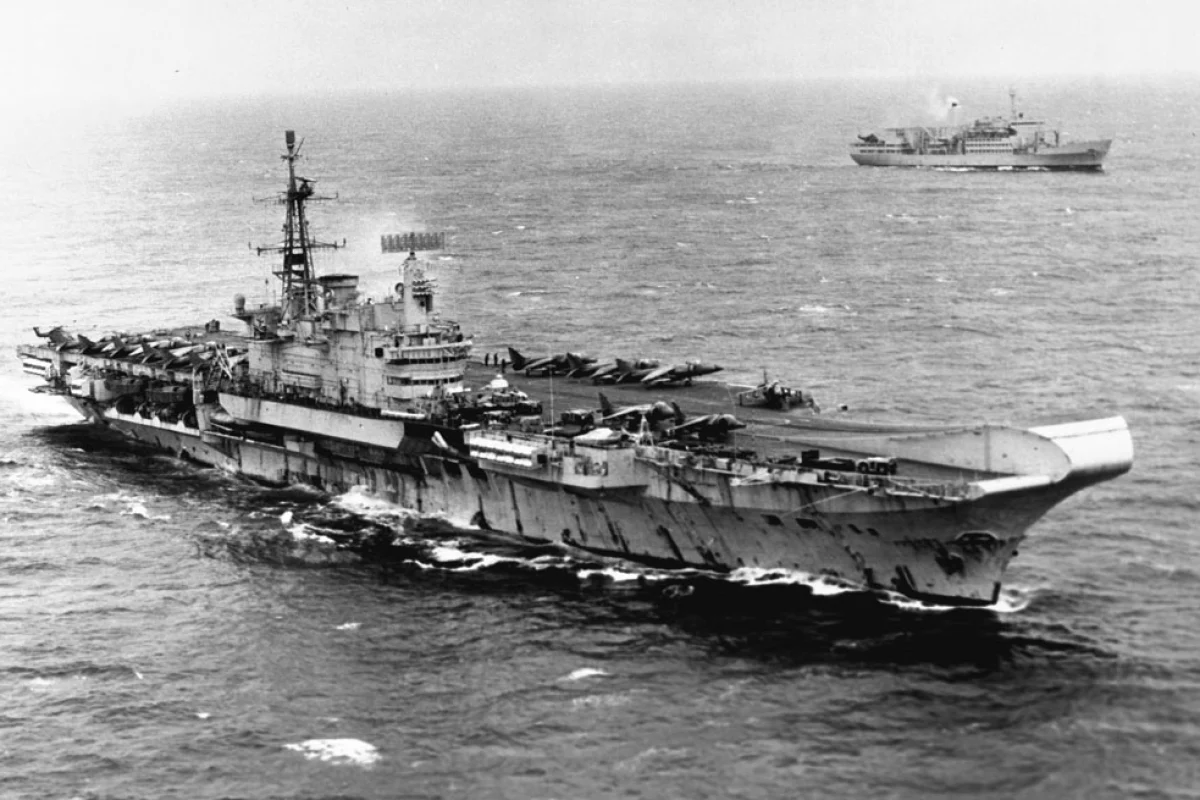 HMS Hermes may have been one of the ships equipped with a laser weapon (Photo: Royal Navy)