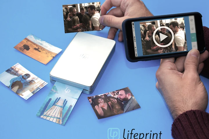 The LifePrint printer and app allows users to create augmented reality photos that can play up to 15 seconds of video with audio