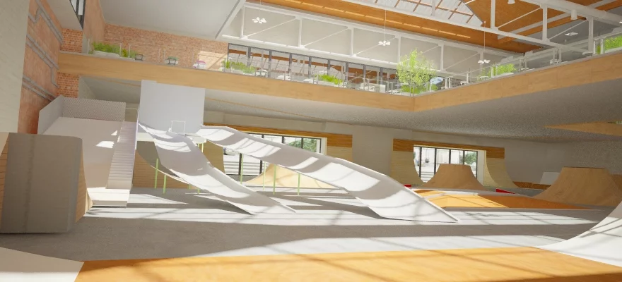 A proposed design for a potential Hendo Hover compatible skate park