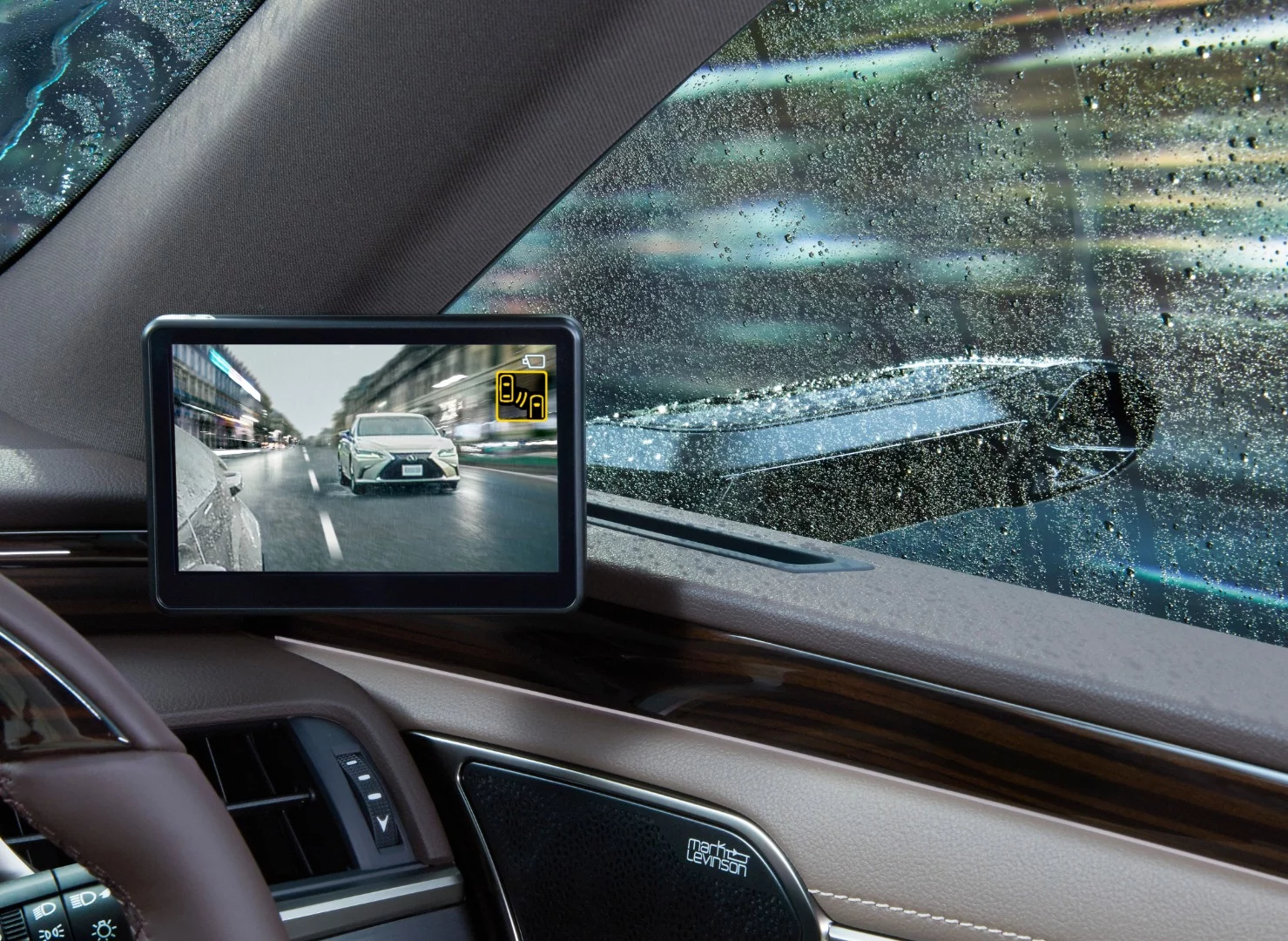 The cameras are positioned and designed to be usable in wet, snowy and other harsh conditions