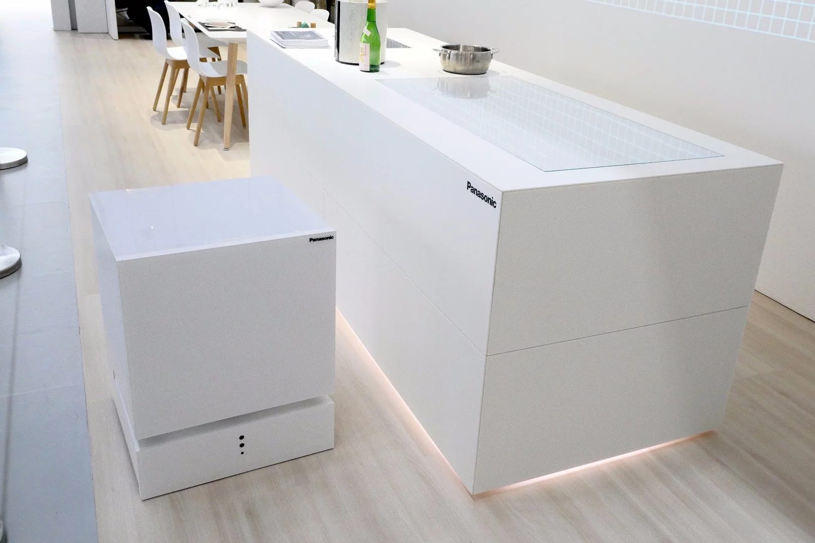 The Movable Fridge uses sensors to map a room and avoid obstacles as it trundles around the home