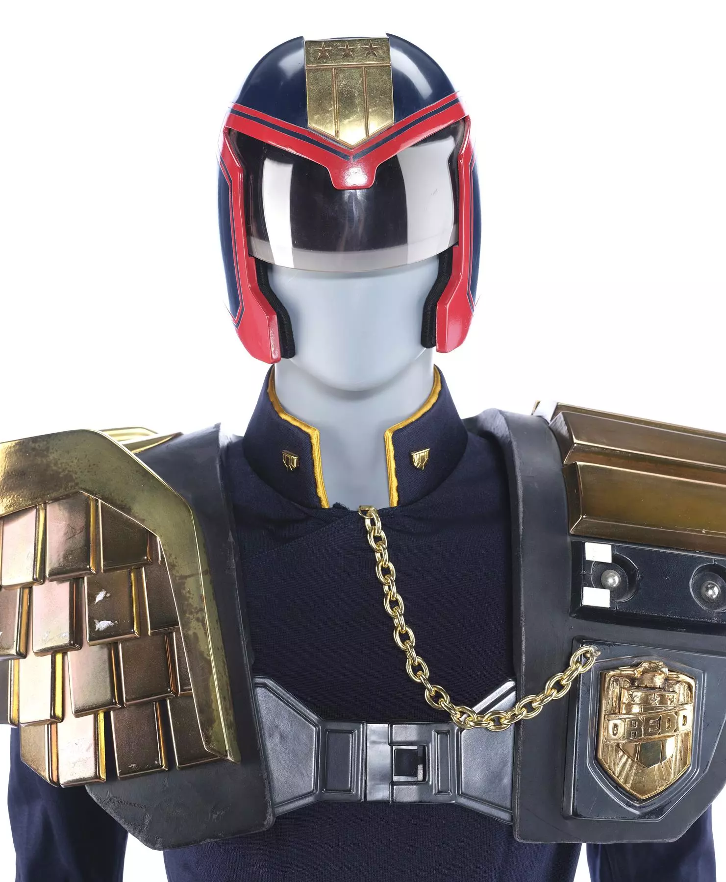 JUDGE DREDD (1995) Judge Joseph Dredd's (Sylvester Stallone) Costume with Stunt Components | Sold for: $23,750 by Propstore on August 27, 2020