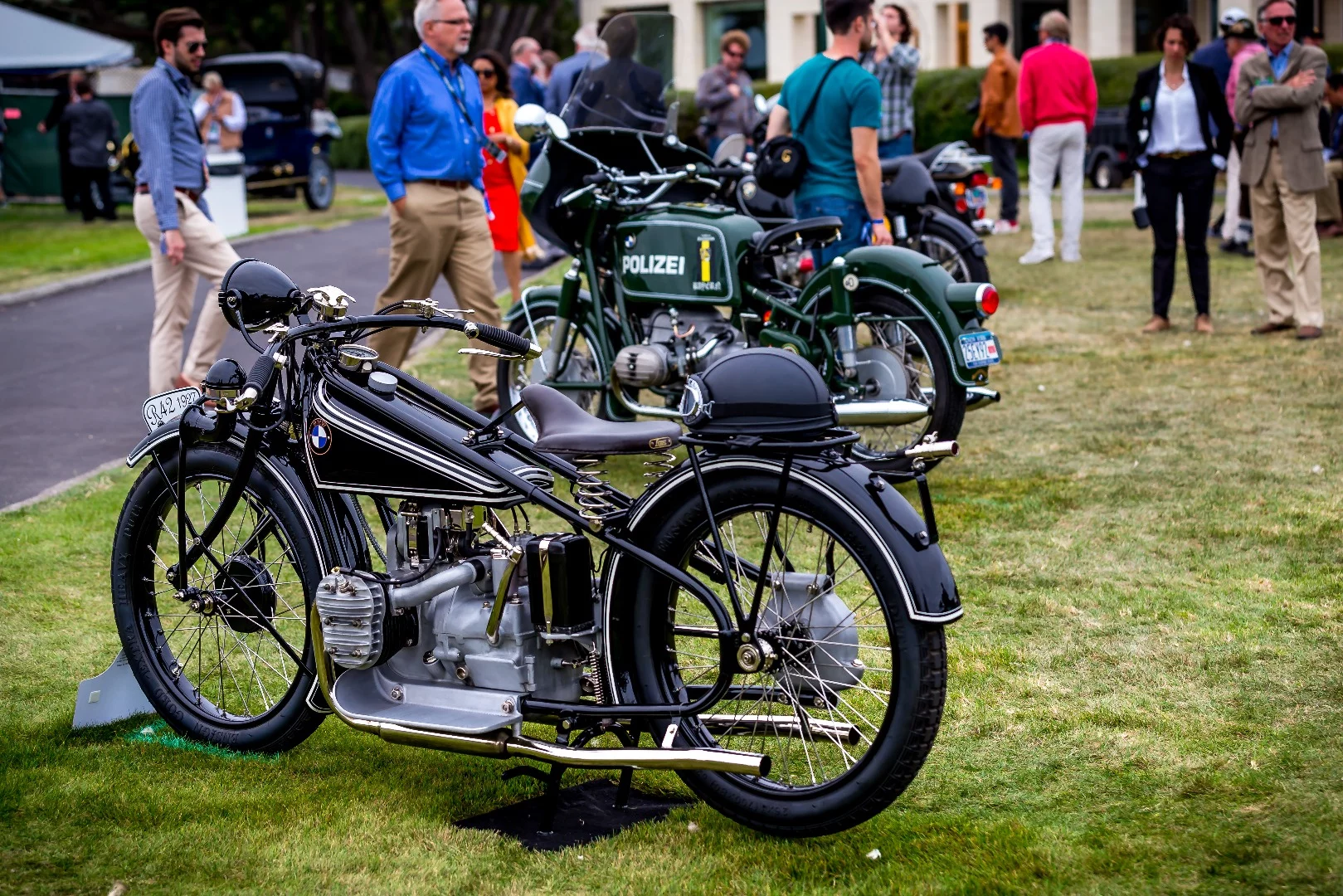 BMW two-wheeled devices on display at this year's Pebble Beach Concours d'Elegance