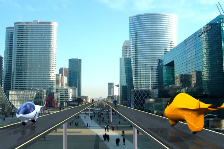 Acabion foresees elevated roadways will be needed to accommodate the streamliner's speed