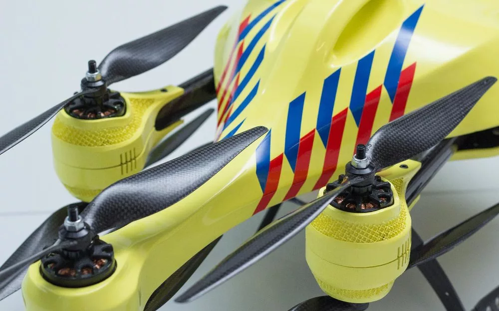 In building his prototype Ambulance Drone, Momont developed a new kind of UAV frame that incorporates a toolbox designed to carry medical supplies