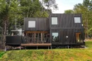 The Vermont Villa is an impressive shipping container-based house that has a spacious interior, and includes its own pool and sauna
