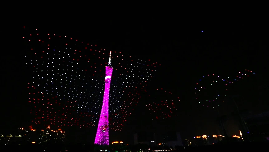 The drones create a map of China