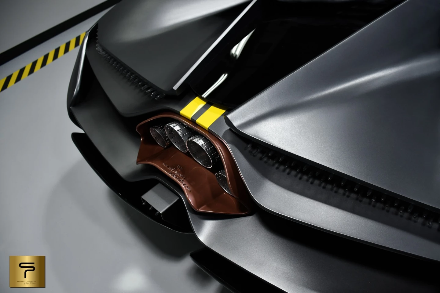 Carbon bodywork appears to include floating wings coming down the back