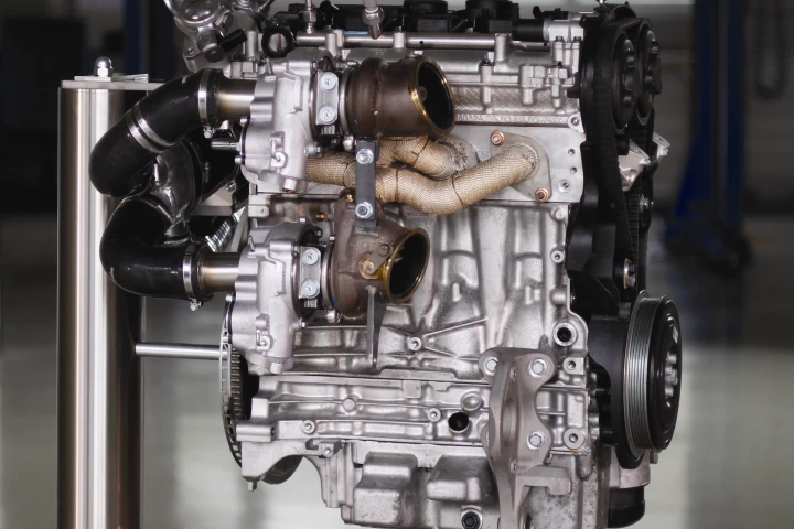 The high powered engine is also designed to improve weight distribution between the front and rear axle and lower the center of gravity, for race and street vehicles