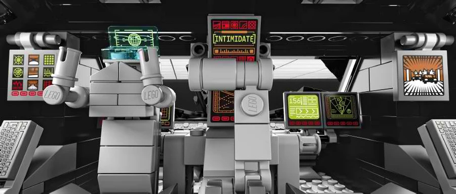 Like the exterior, the cockpit of the Lego Tumbler is intricately detailed (Photo: Lego)