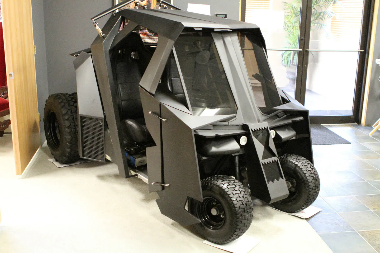 Beefed up rear disc brakes were also added to deal with the added weight and 110 volt converter with a 500 amp controller and on-board charger finishout the charging component