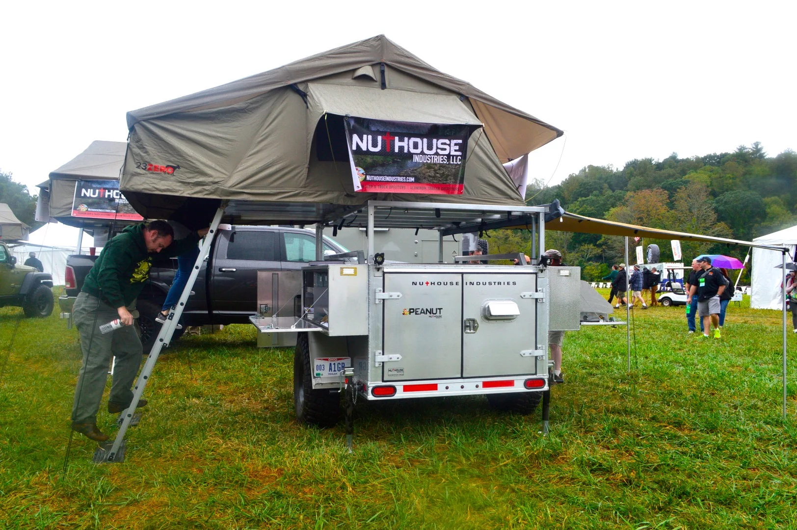 The Peanut is listed online for a sale base price of $8,725 and equipment like roof-top tent, stove and electrical package are available as options. Note tires and wheels are selected separately and not included in the base price so customers can match them to their tow vehicle