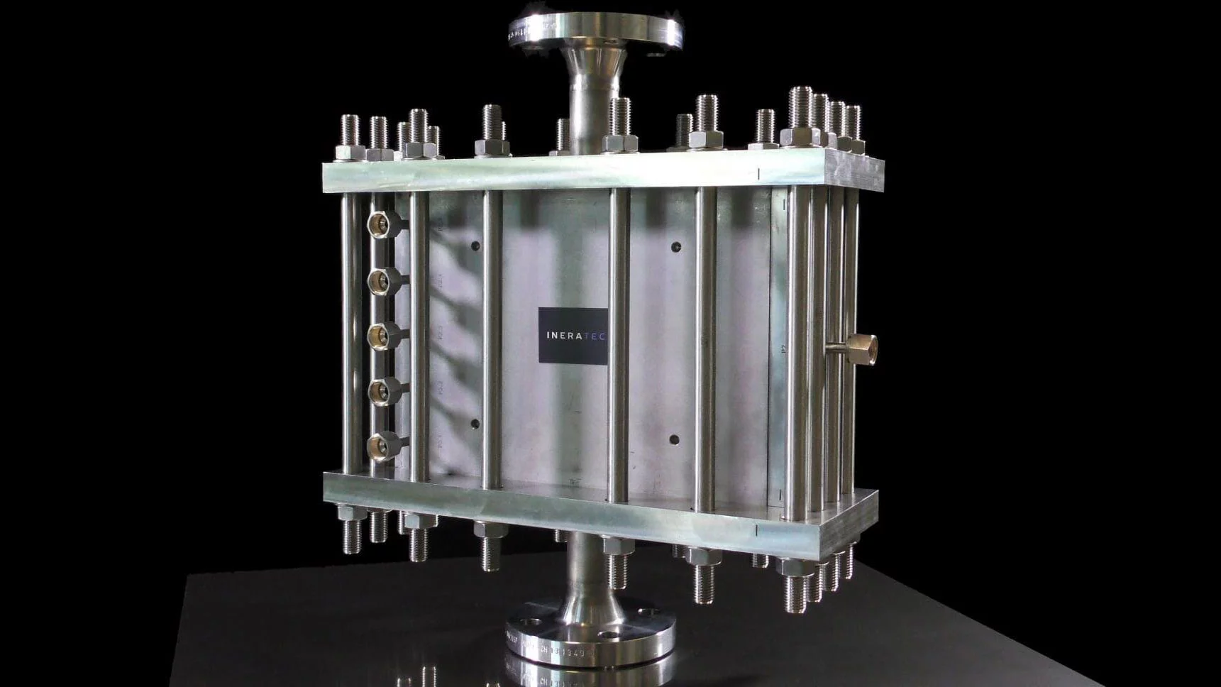 The chemical reactor at the heart of the Ineratec system designed to convert CO2 from the air into liquid fuels