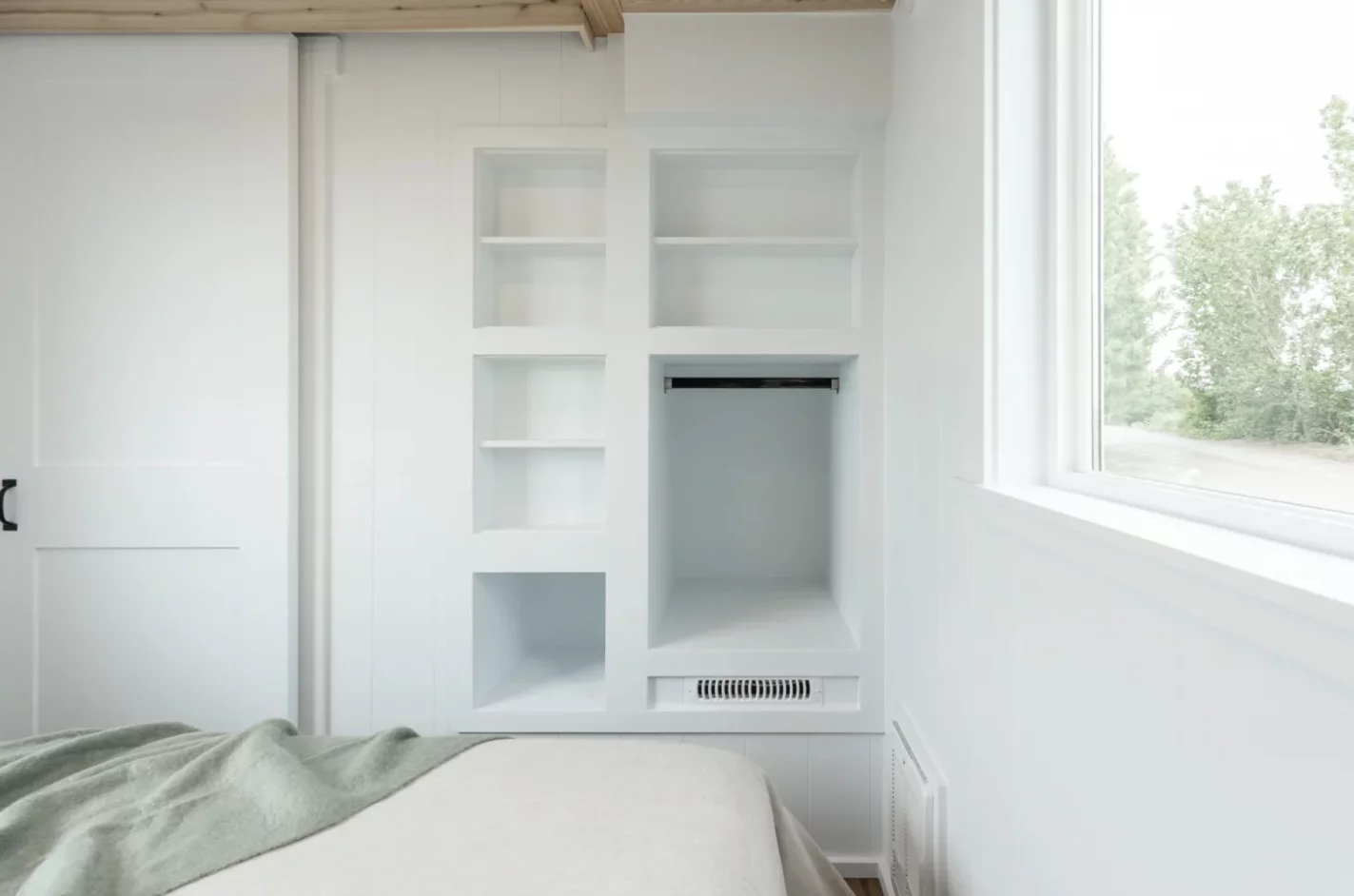 The Loft Ruby Edition's master bedroom has quite a lot of storage space available