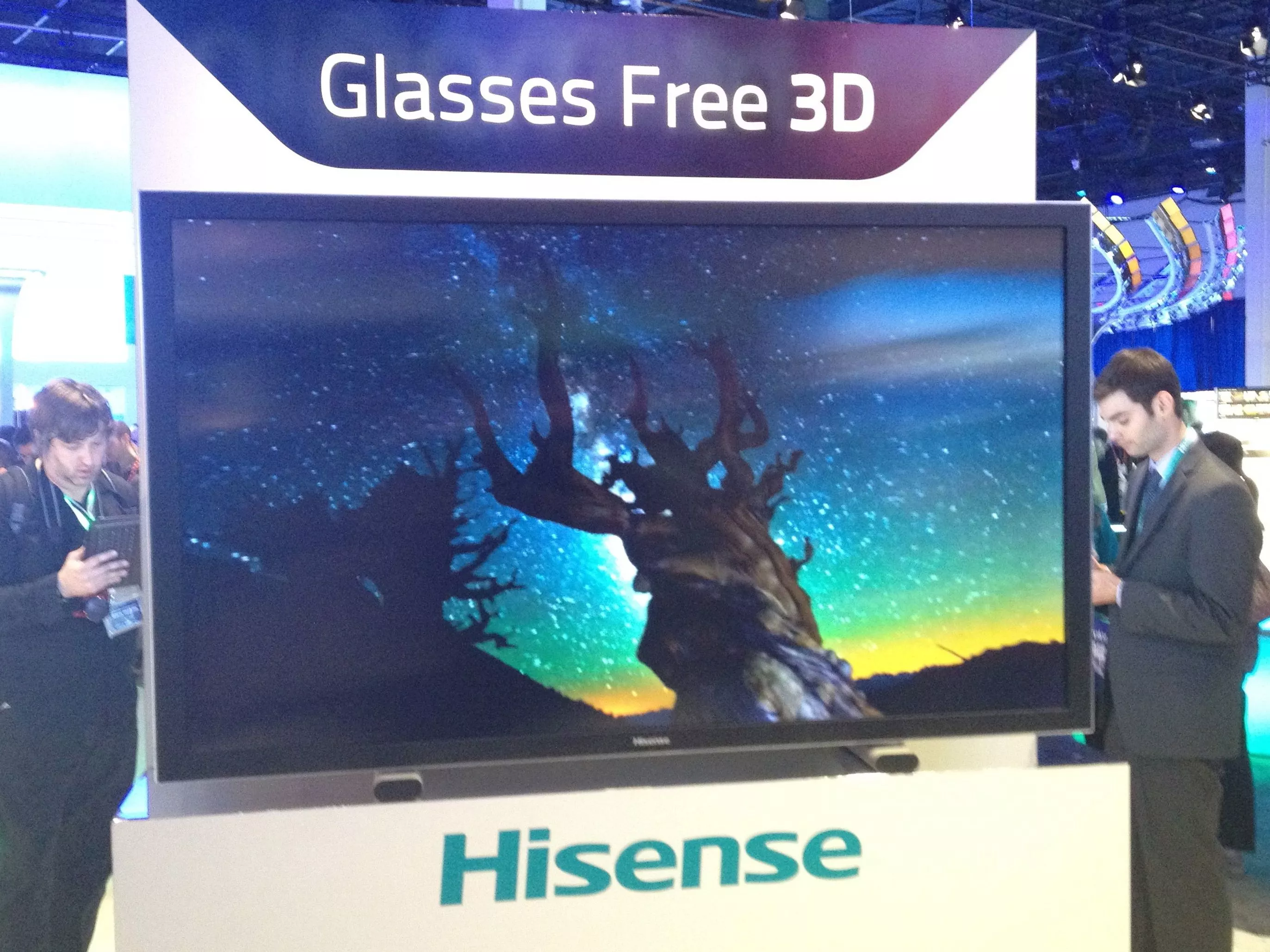 A facial tracking system built into the TV also adjusts the image subtly to ensure a user gets the best view possible