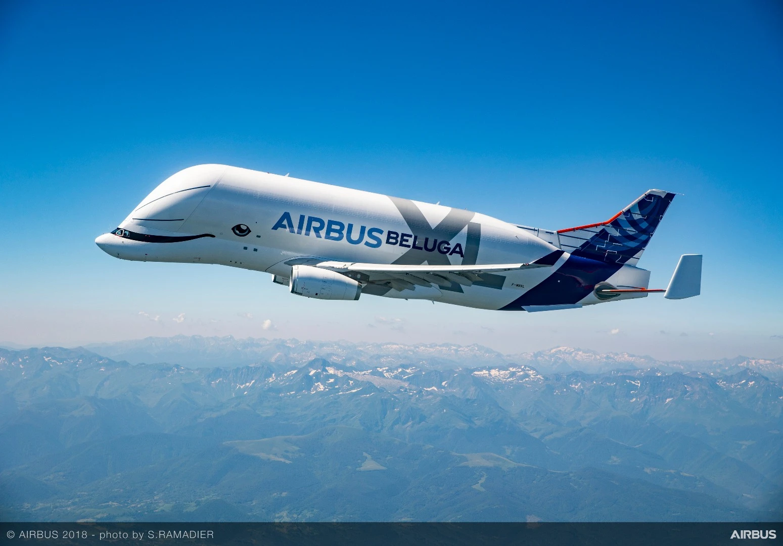 The BelugaXL is designed to transport large aircraft components