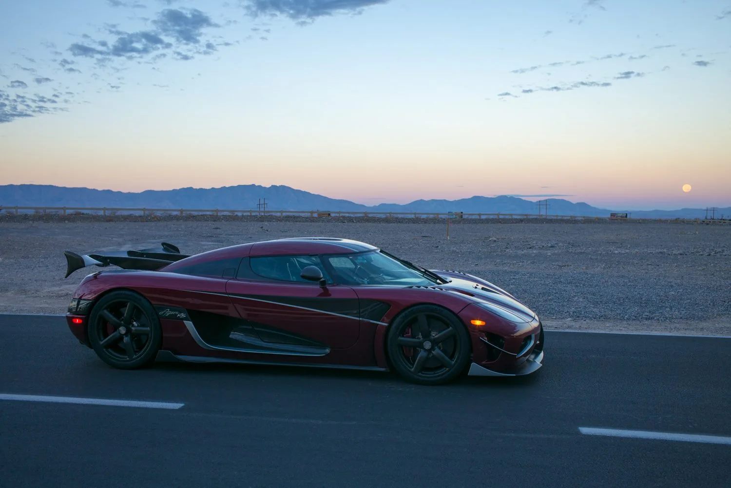 Koenigsegg's record-setting Agera RS on the road in Nevada