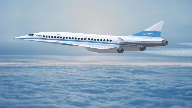Artist's concept of the Boom supersonic passenger jet