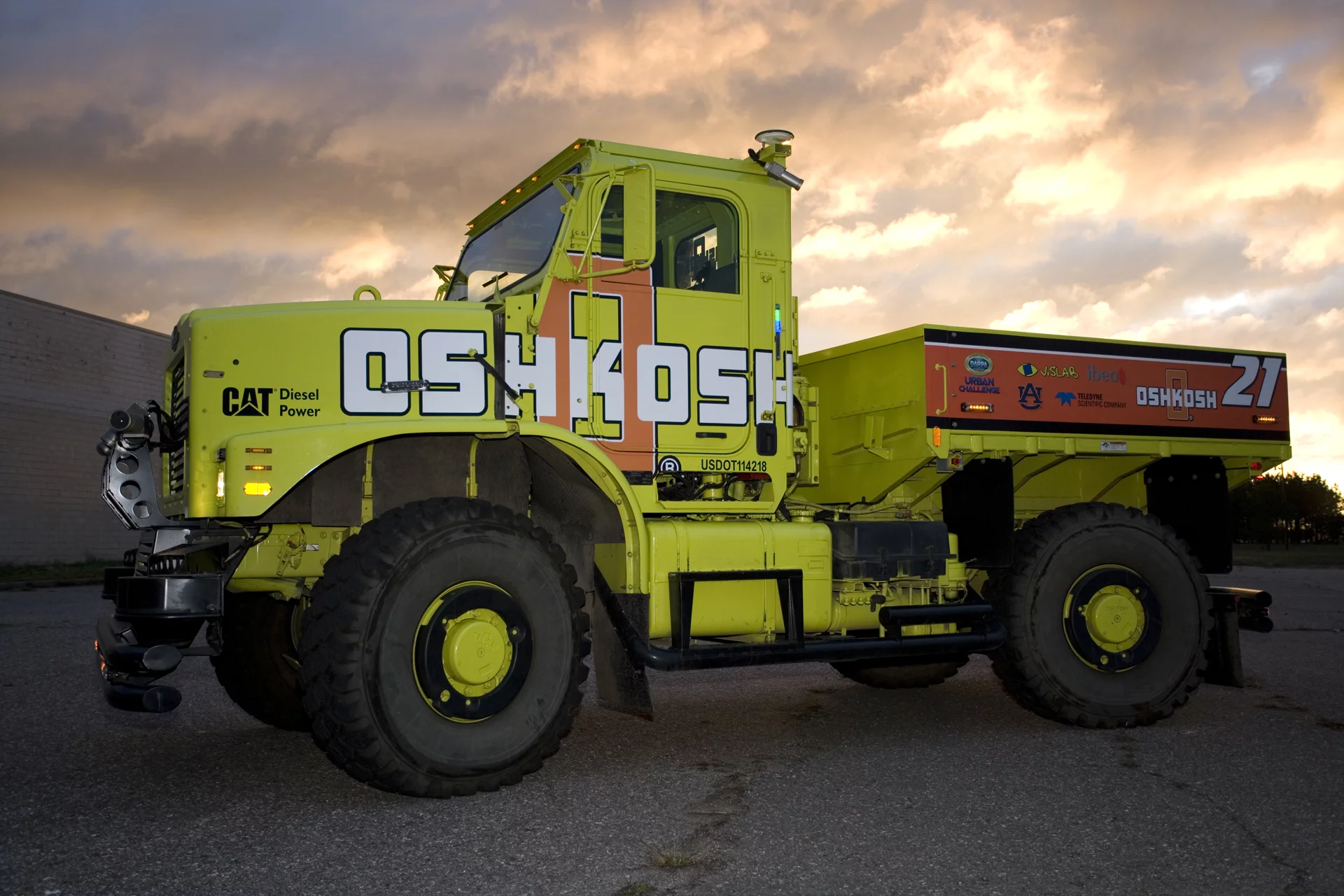 Oshkosh competed in all three DARPA Grand Challenge events and although it didn't see win any trophies, it did field one of the more capable vehicles in each event.