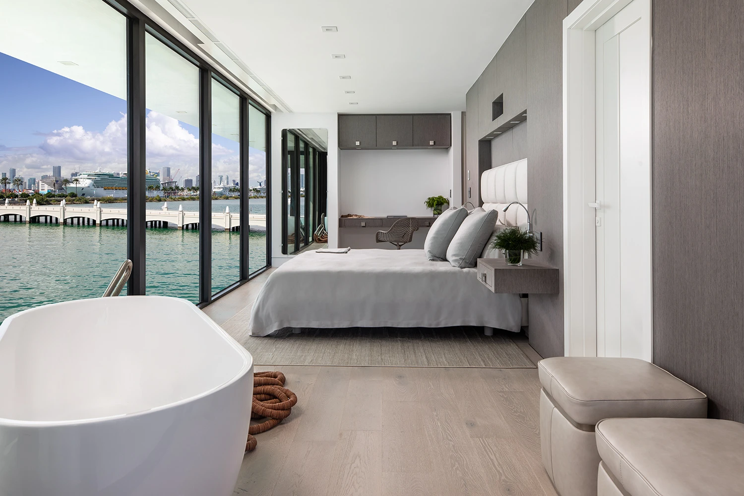 The Arkup #1's four bedrooms overlook the water