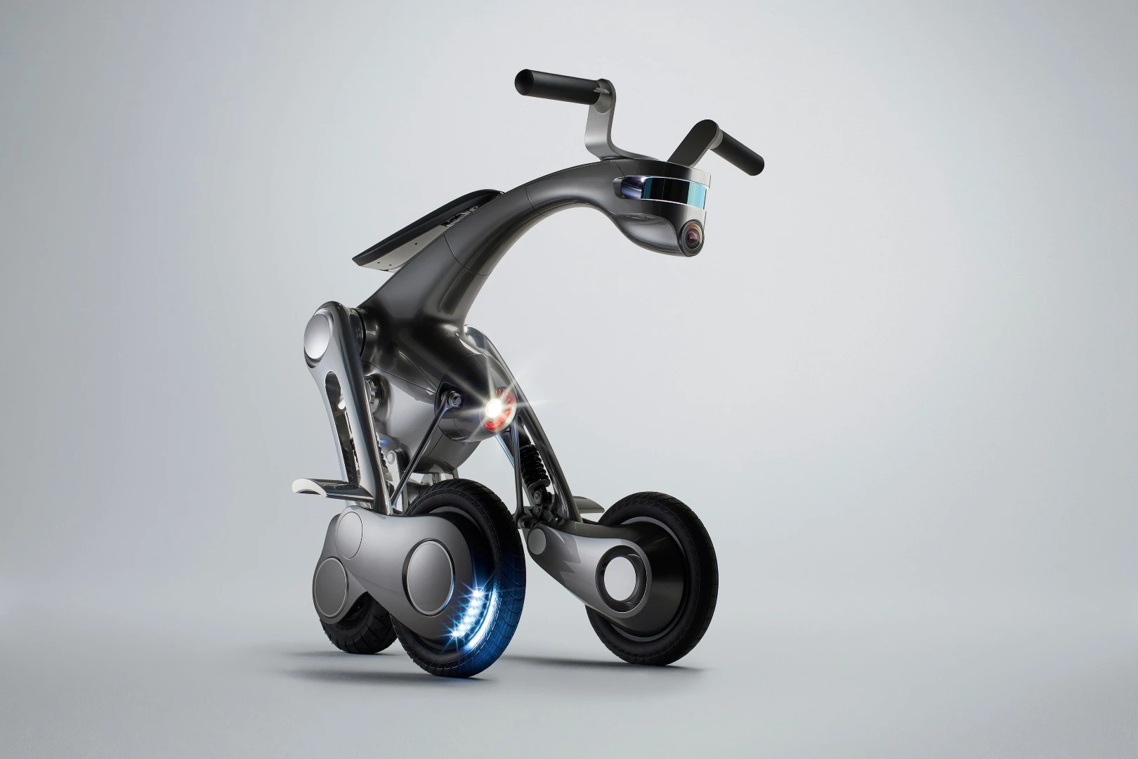 The CanguRo powers along using in-wheel motors to the front, for a top speed of 10 km/h and 0.93 Nm of torque