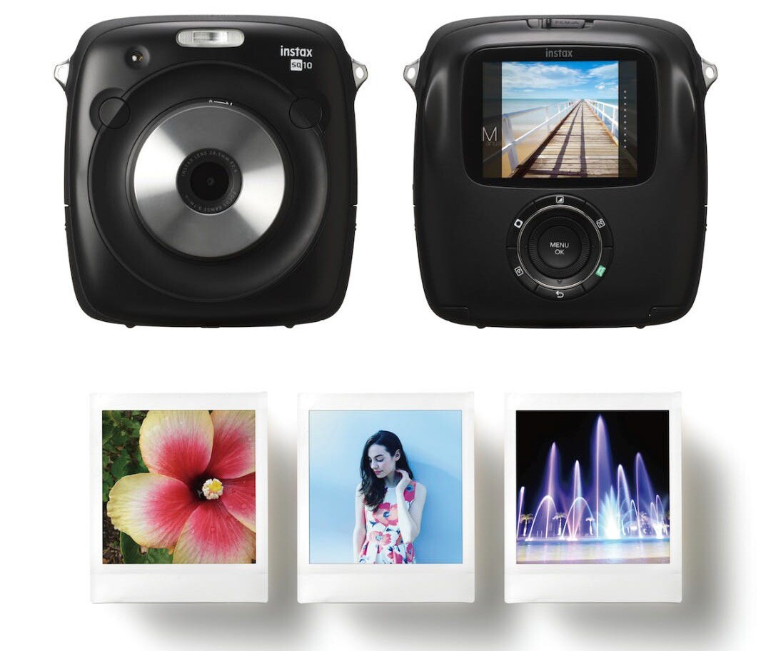 The LCD screen on the back of the Instax SQ10 lets photographers view and edit shots before printing them