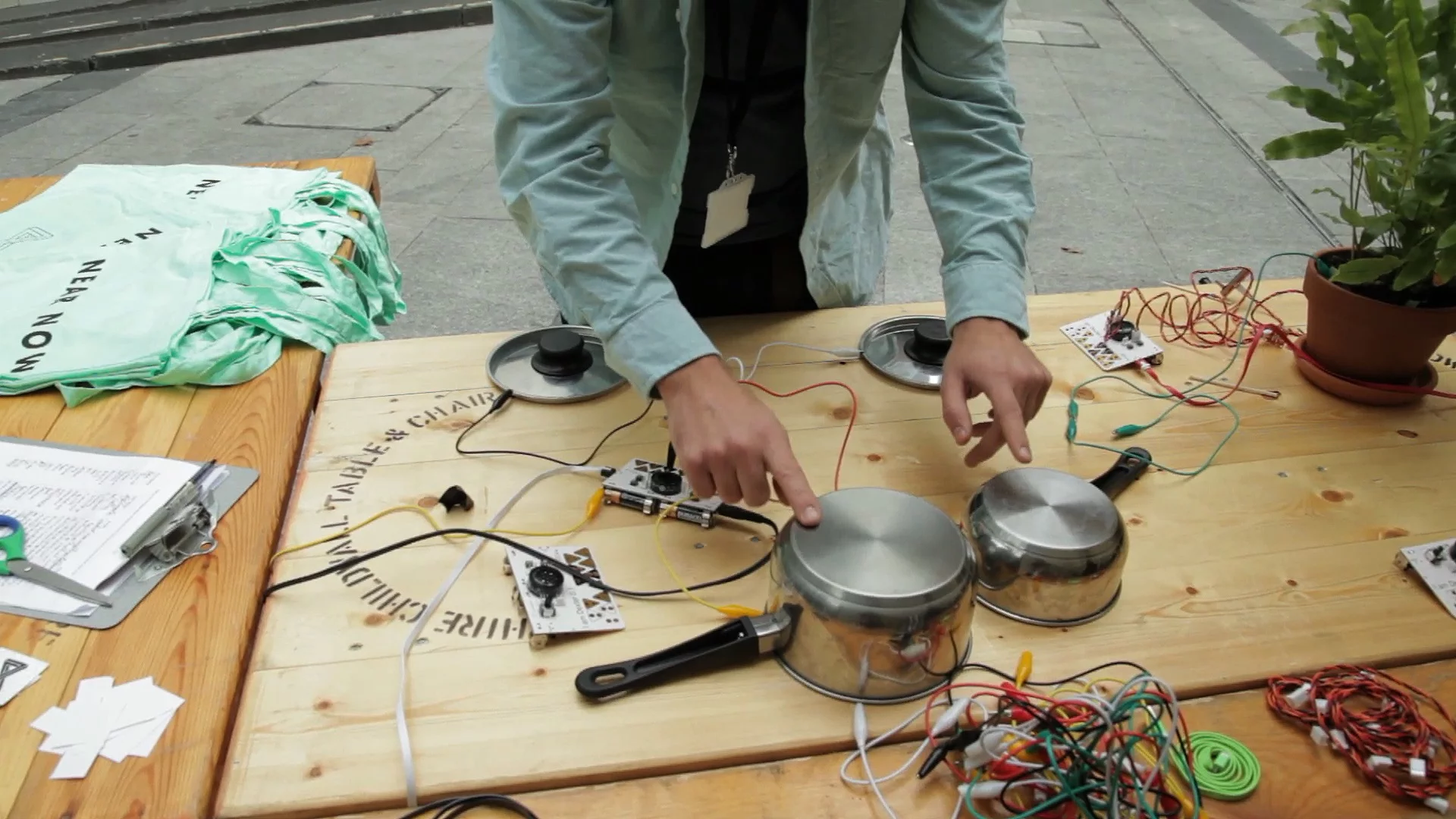 Pots and pans can be made into an electric drum kit