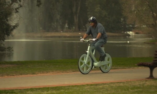 It has taken Gafni three years to develop his prototype cardboard bike