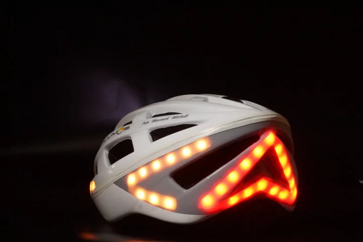 The Lumos features lights, turn signals and an automated brake light