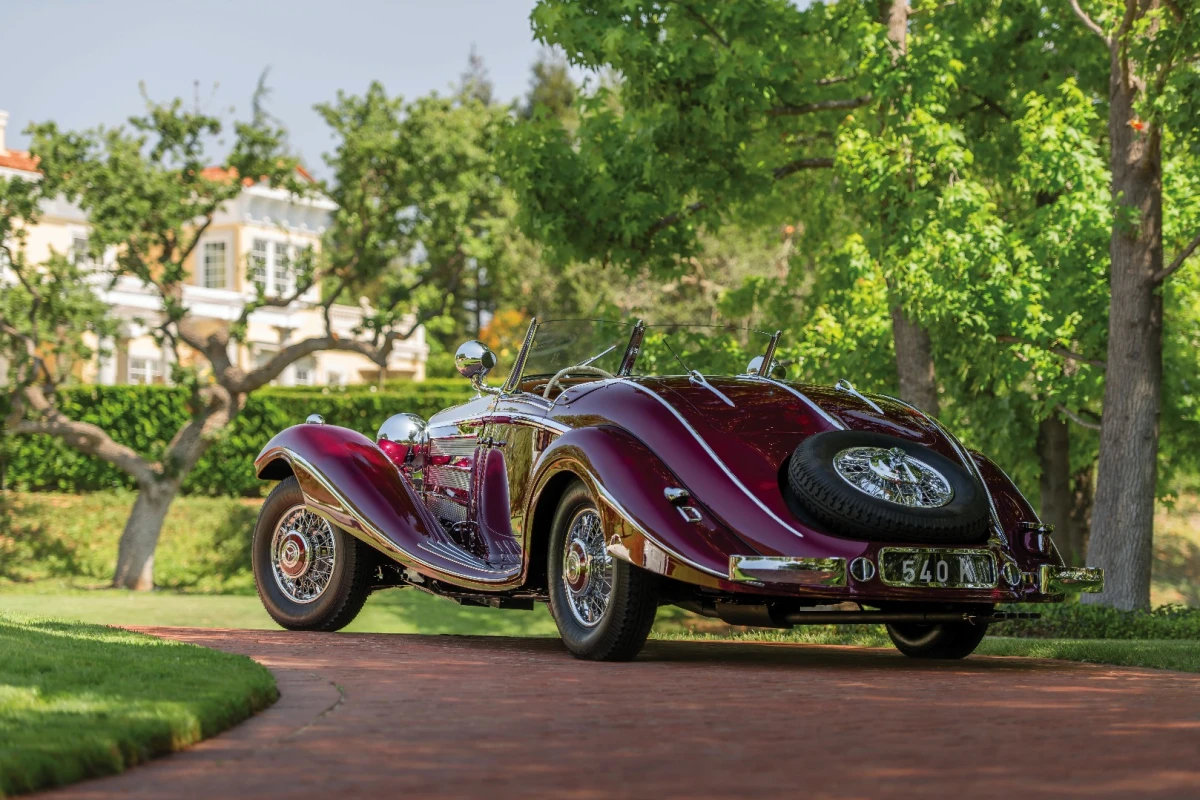 This 1938 Mercedes-Benz 540K Special Roadster by Nawrocki goes to auction on Saturday, July 18, 2015. It is expected to sell for between $1.2 and $1.8 million