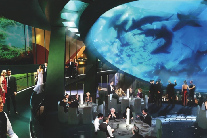 The Gulf Stream Tank aquarium will form the centerpiece of the new Patricia and Phillip Frost Museum of Science