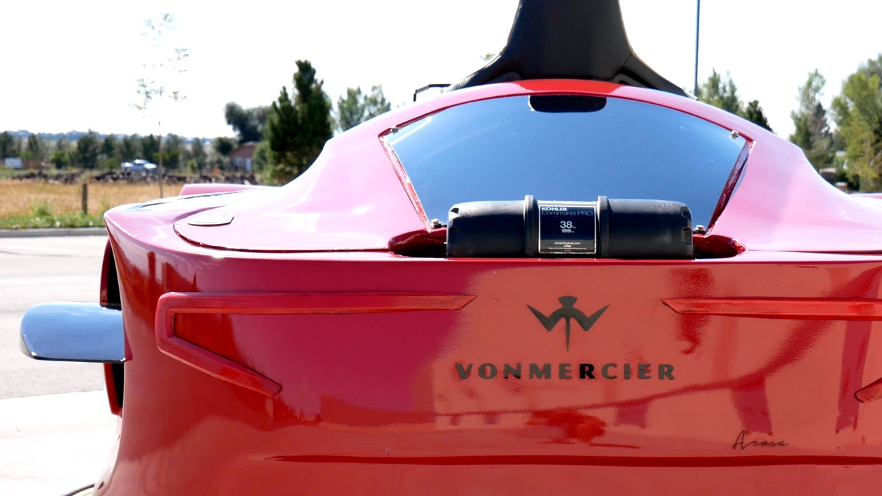 Um, is that a gasoline engine peeking out of your electric hovercraft?