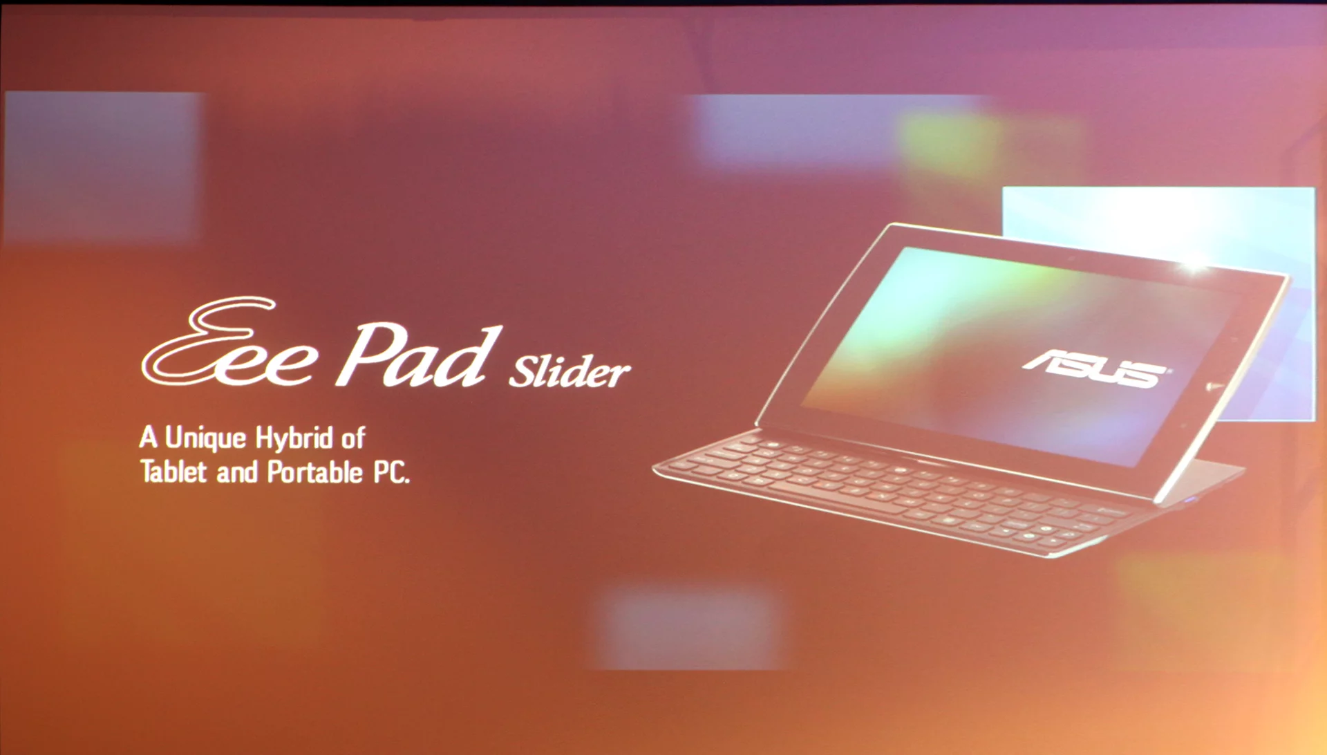 ASUS Eee Pad Slider key specs