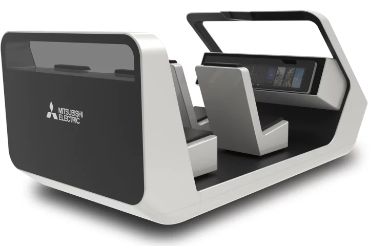 A rendering of the Mitsubishi Emirai xS Drive concept, which will debut in physical form at CES in January