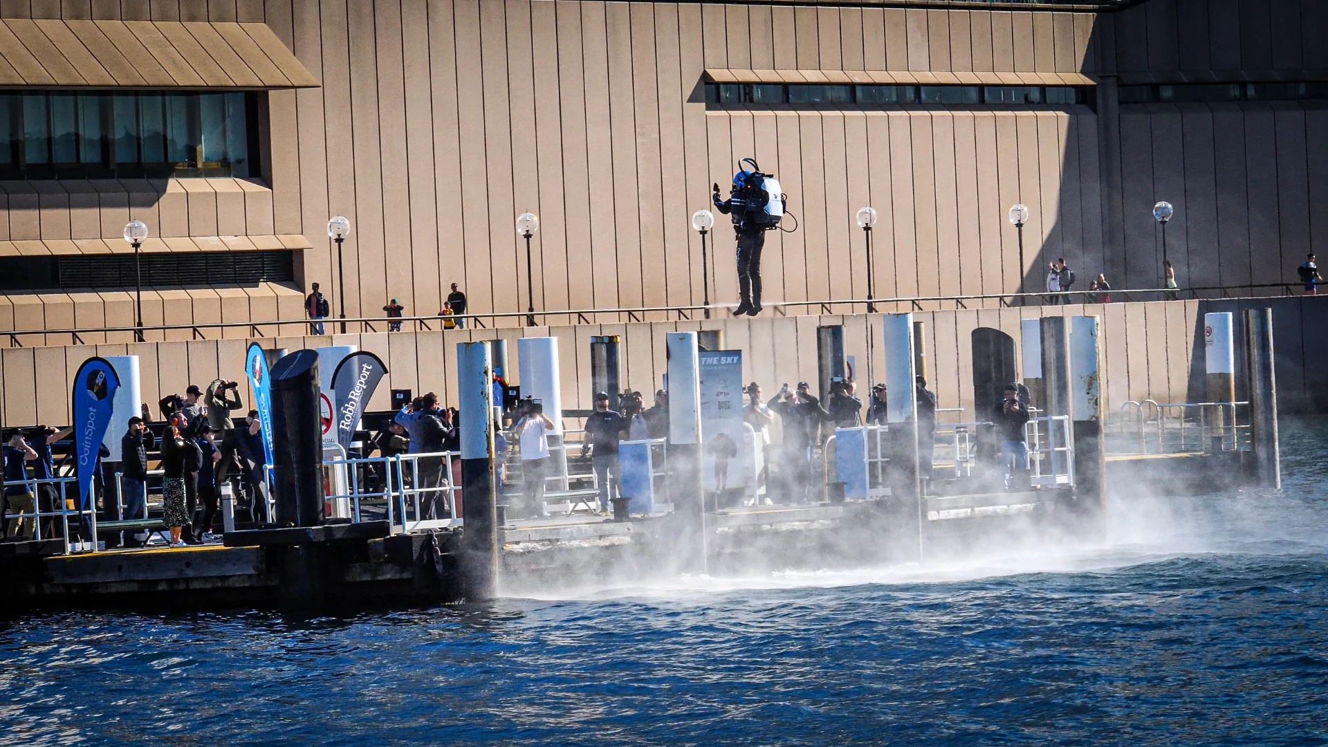 Few of the media were prepared for the massive noise of the turbine-powered JB-10