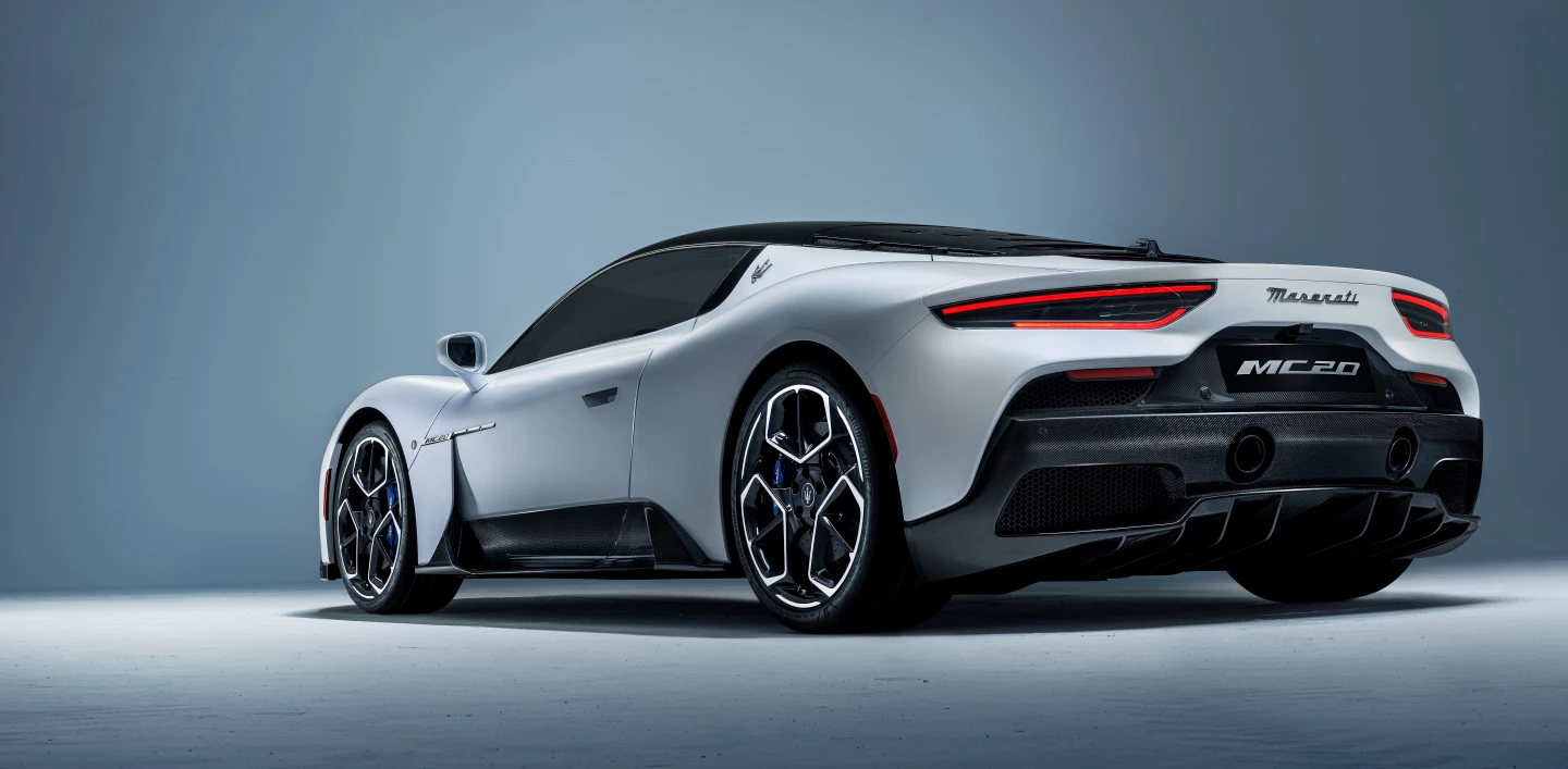 The MC20 is low, wide, lean and beautiful