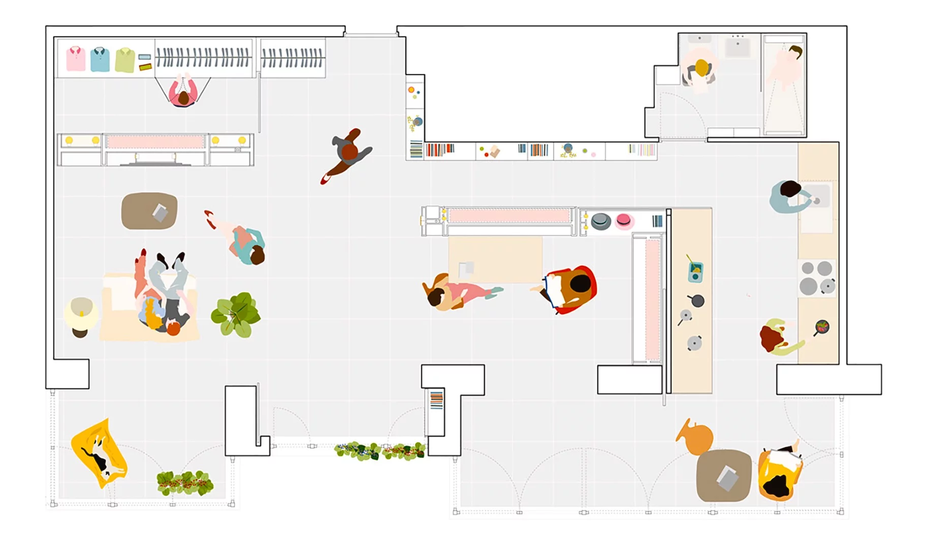 Architectural drawing of Casa MJE