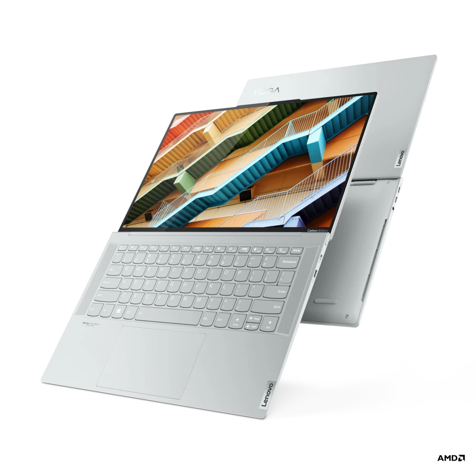 The Yoga Slim 7 Carbon features a 175-degree hinge for viewing flexibility