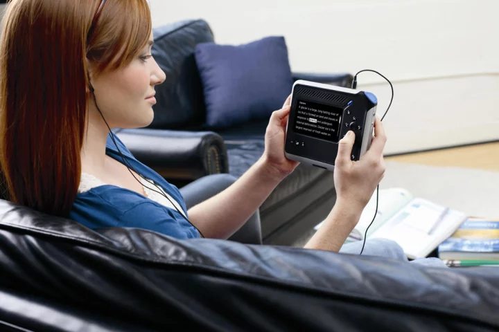Intel Reader turns printed text into spoken words