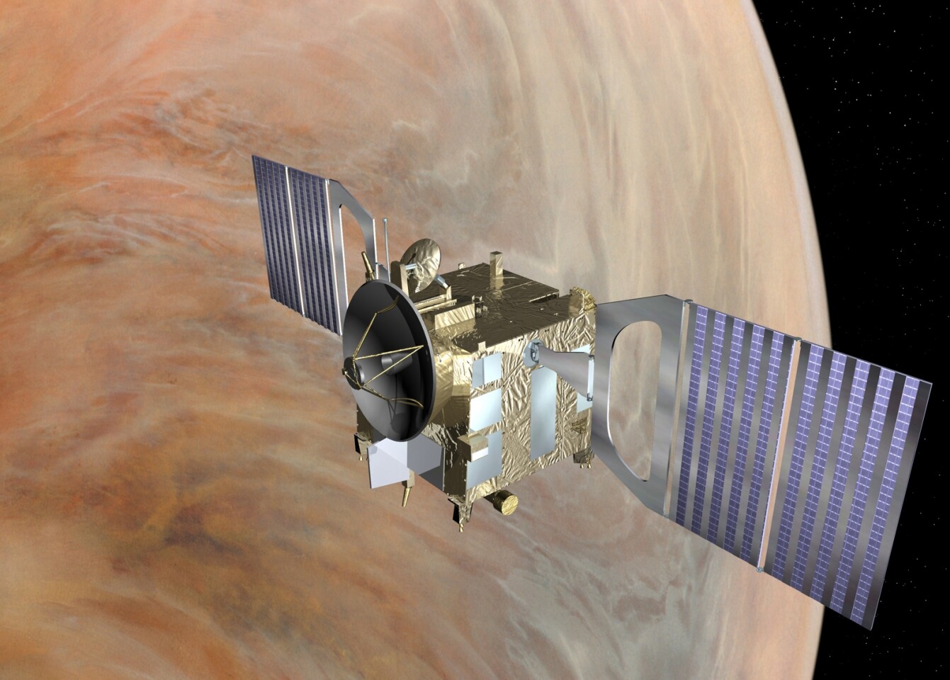 Artist's impression of Venus Express (Image: ESA)