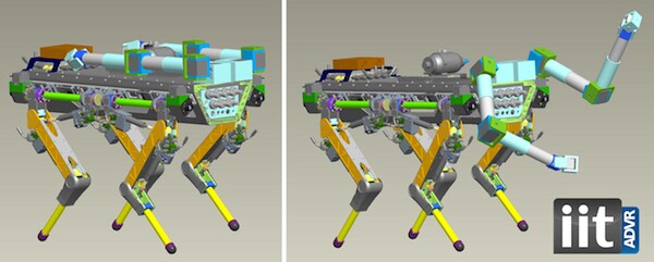 HyQ may take on a centaur-like configuration in the future, which would give it the ability to interact with its environment