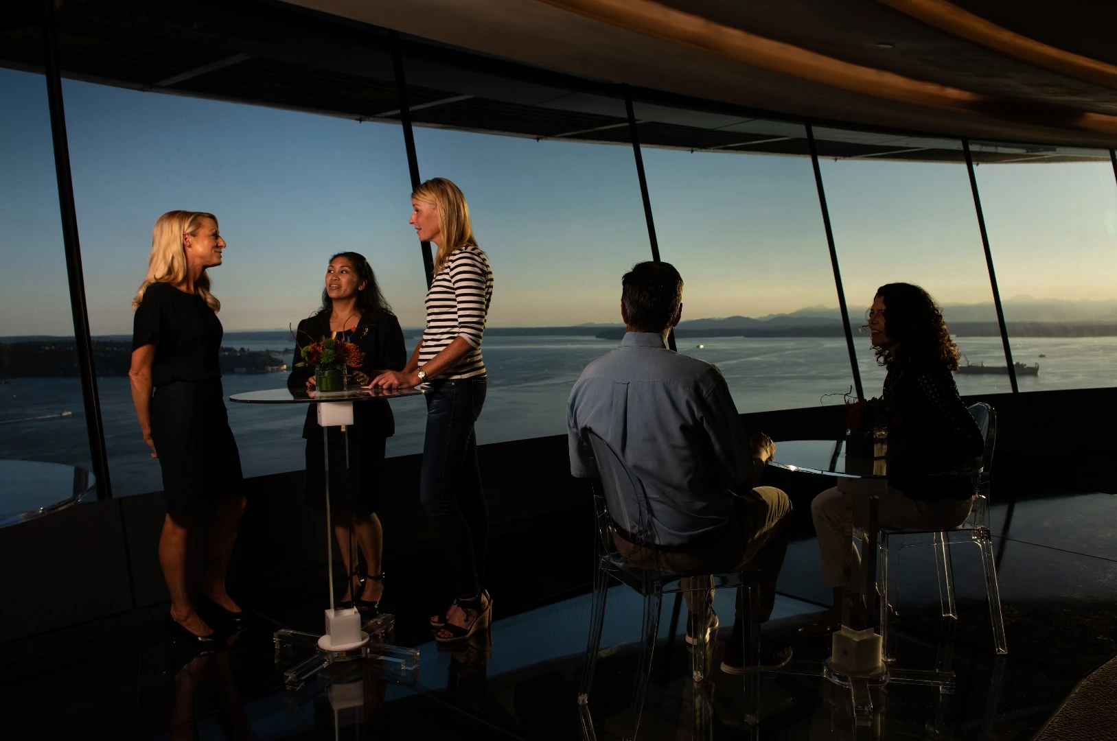Seattle's iconic Space Needle tower has been fitted with a rotating glass floor