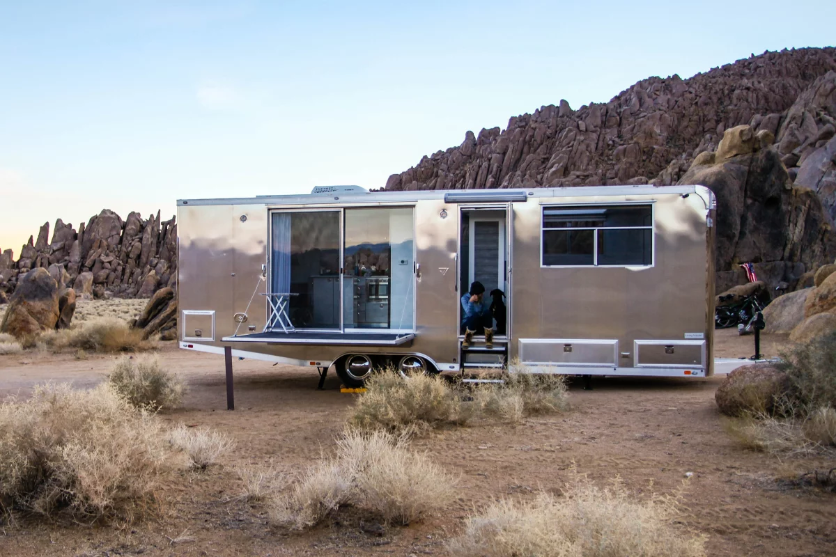 Living Vehicle 2020 is a completely net zero, all-electric travel trailer