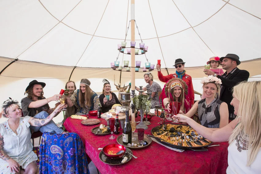 The tent is fully wind resistant and features clear window panels so that users can enjoy the view no matter the weather conditions