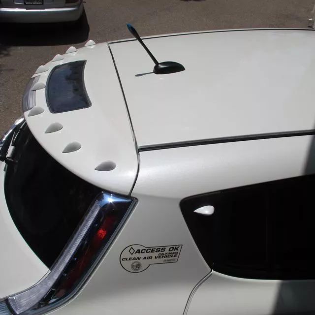 GasPods installed on the rear roof of a Nissan Leaf