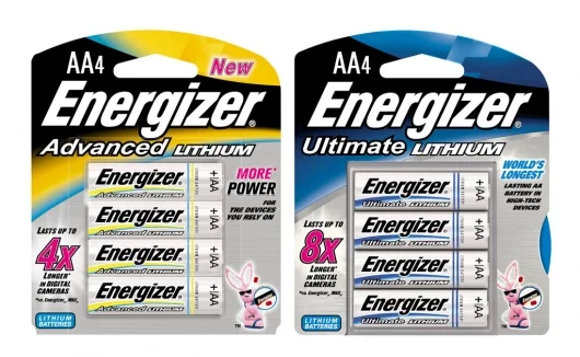 Energizer 4X and 8X Lithium batteries