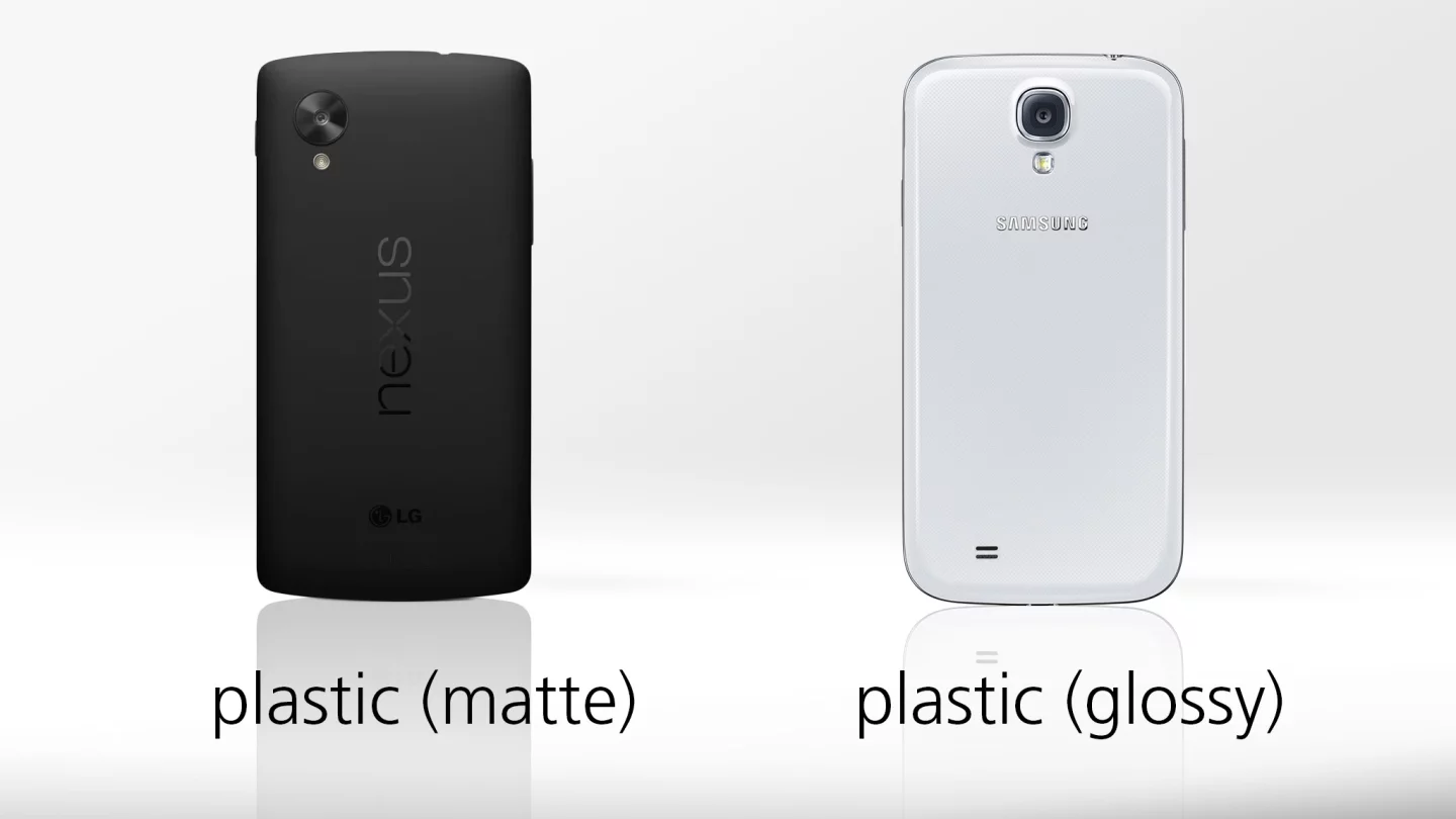 Both phones' shells are made of plastic