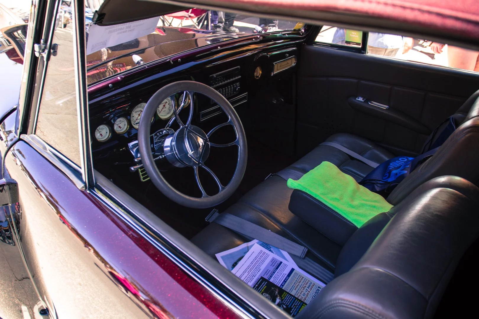The simple yet effective interior of the 1942 Ford Lincoln