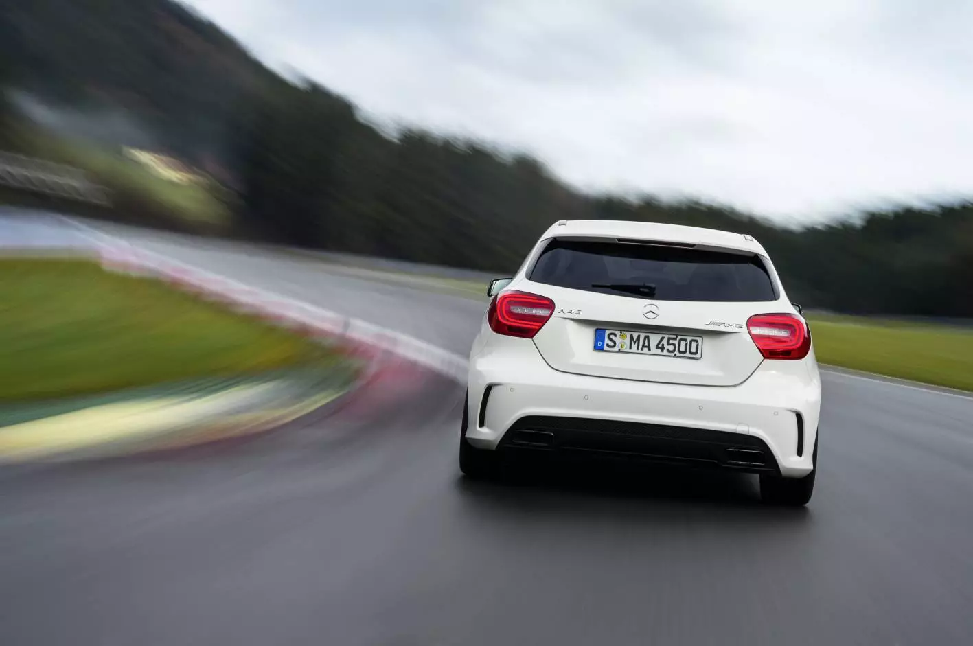 The A 45 AMG has electronically limited top speed of 250 km/h (155 mph)